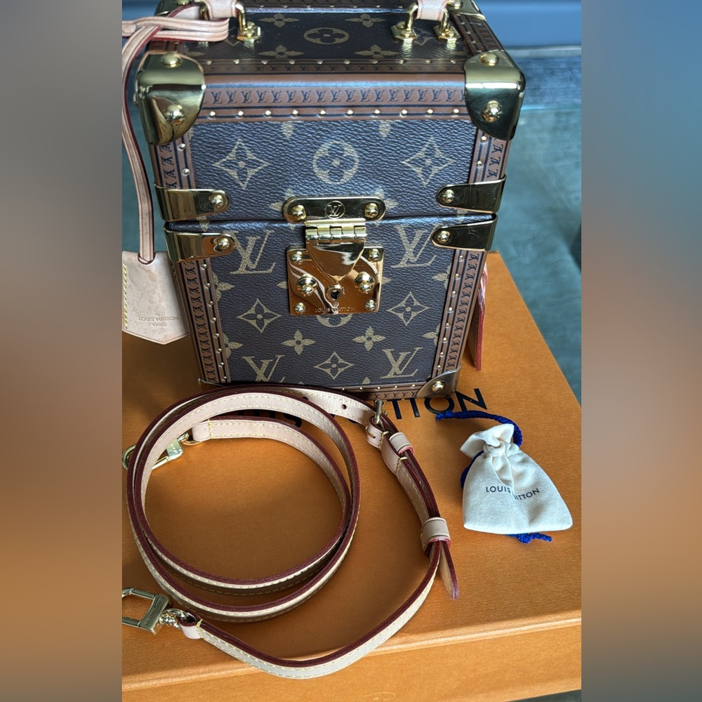 Louis Vuitton Monogram Trunk with Gold Accents